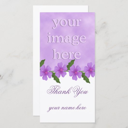 Lavendel Dank u fotokaarten Bedankkaart (Voorkant / Achterkant)