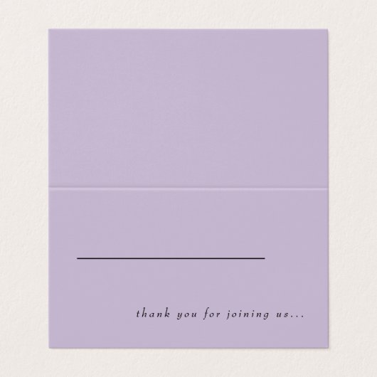 Lavendel Dank u voor het toetreden tot ons Place C Kaart (Buitenkant ongevouwen)