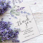 Lavendel dank u Vrijgezellenfeest Cadeaulabel<br><div class="desc">Rustiek en modern cadeau label voor vrijgezellenfeest beschikt over waterverf lavendel bloemen.</div>