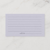 Lavendel Datum Nacht Ideeën Vrijgezellenfeest Kaar Informatiekaartje (Achterkant)