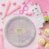 Lavendel Decoupage Damask Bruiloft Papieren Bordje (Feest)