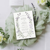Lavendel Delicate Lijst Modern Classic Wedding Kaart