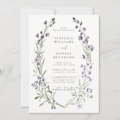 Lavendel Delicate Lijst Modern Classic Wedding Kaart (Voorkant)