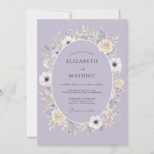 Lavendel Delightful Lentewedding Kaart (Voorkant)