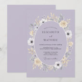 Lavendel Delightful Lentewedding Kaart (Voorkant / Achterkant)