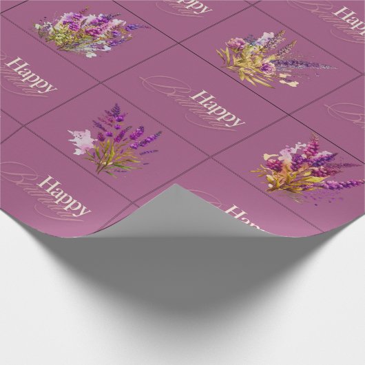 Lavendel Design Gift Wrapper Cadeaupapier (Hoek)
