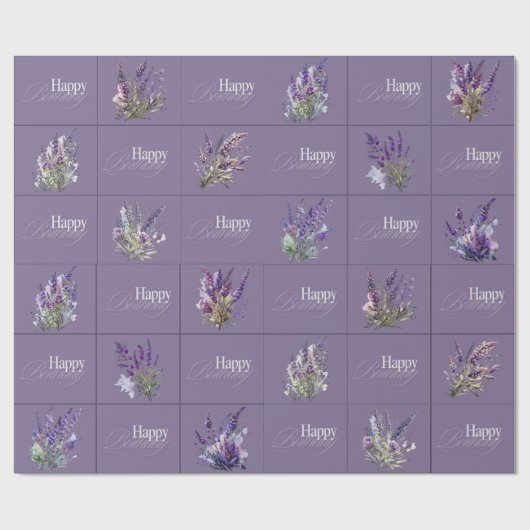 Lavendel Design Gift Wrapper Cadeaupapier (Vlak)