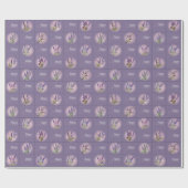 Lavendel Design Verjaardag Wrapper Cadeaupapier (Vlak)