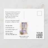 Lavendel Deur Waterverf Hallo Makelaar Briefkaart (Achterkant)