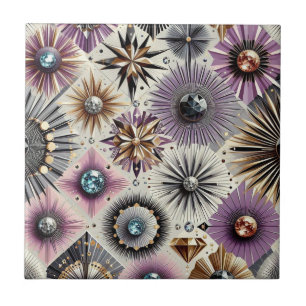 Lavendel Diamant Mid Century Modern Tegeltje