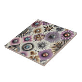 Lavendel Diamant Mid Century Modern Tegeltje (Zijkant)