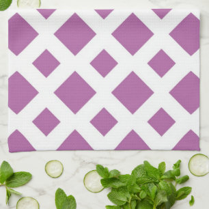 Lavendel Diamanten op Wit Theedoek