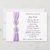 Lavendel Diamond Infinity Bruids Douche Uitnodigin Kaart (Voorkant)