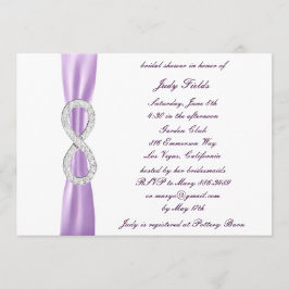 Lavendel Diamond Infinity Bruids Douche Uitnodigin Kaart