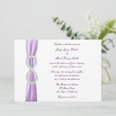 Lavendel Diamond Infinity bruiloft uitnodiging (Staand voorkant)