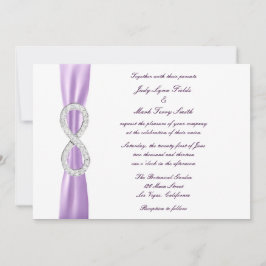 Lavendel Diamond Infinity bruiloft uitnodiging