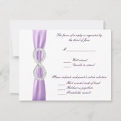 Lavendel Diamond Infinity Wedding Response Kaart (Voorkant)