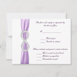 Lavendel Diamond Infinity Wedding Response Kaart