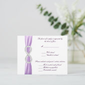 Lavendel Diamond Infinity Wedding Response Kaart (Staand voorkant)