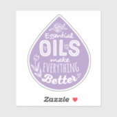 Lavendel Die Cut Essentiële Olie Drop Sticker (Vel)