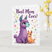 Lavendel Dier Beste Moeder Ooit Kaart (Gele Bloem)