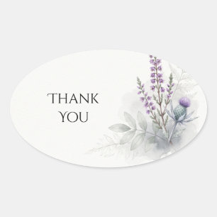Lavendel Distel Botanische Bedankt Sticker