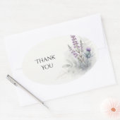 Lavendel Distel Botanische Bedankt Sticker (Envelop)