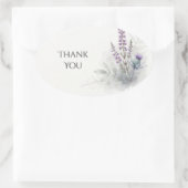 Lavendel Distel Botanische Bedankt Sticker (Tas)
