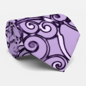 Lavendel doedels patroon stropdas (Opgerold)