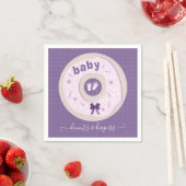 Lavendel Donuts en Luiers Sprinkle Baby shower Servet (Insitu)
