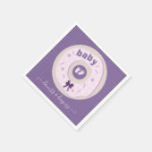 Lavendel Donuts en Luiers Sprinkle Baby shower Servet (Hoek)