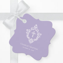 Lavendel Doop Elegant Vintage Kruis in Wapen