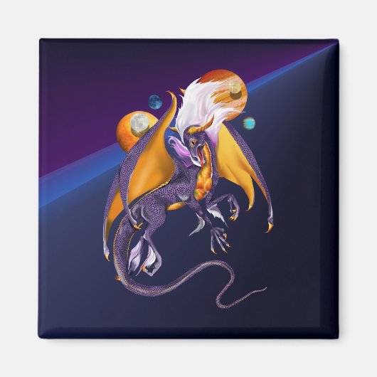 Lavendel Dragon Magnet (Voorkant)