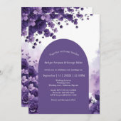 Lavendel Dream bruiloft in Parijs met Eiffeltoren Kaart (Voorkant / Achterkant)