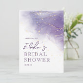 Lavendel Dreams Bruids Douche Uitnodiging (Staand voorkant)