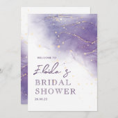 Lavendel Dreams Bruids Douche Uitnodiging (Voorkant / Achterkant)
