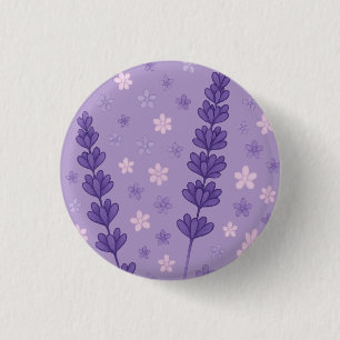 Lavendel Dreams – Elegante Paarse & Roze Bloemen P Ronde Button 3,2 Cm