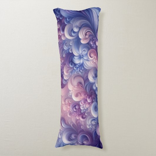 Lavendel Dreams Pastel Swirl Pattern Lichaamskussen (Voorkant Verticaal)