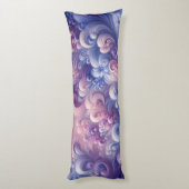 Lavendel Dreams Pastel Swirl Pattern Lichaamskussen (Achterkant (Verticaal))