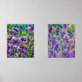 Lavendel Dreamscapes: een duet van Paarse serenite Muurkunst Sets (Voorkant)