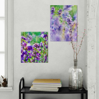 Lavendel Dreamscapes: een duet van Paarse serenite Muurkunst Sets