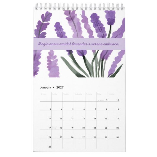 Lavendel dromen 2024 🌿💜 kalender (Jan 2027)