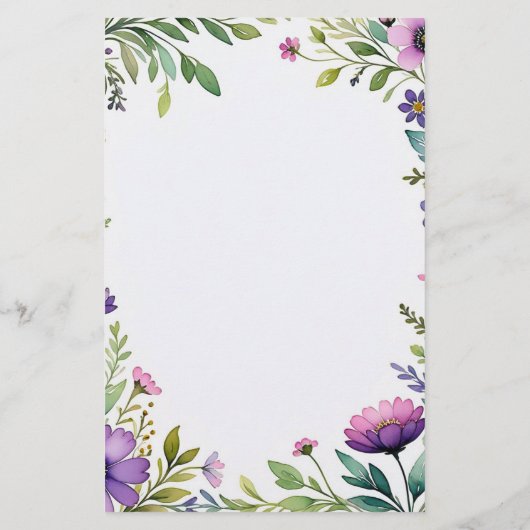 Lavendel dromen briefpapier (Achterkant)