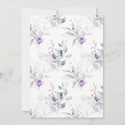 Lavendel Dromen Trouwen Kaart (Achterkant)