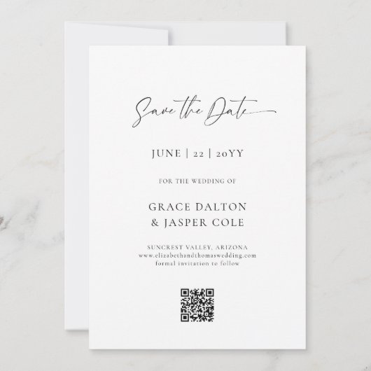 Lavendel Dromerige Rustieke Fotobruiloft Save the  Save The Date (Achterkant)