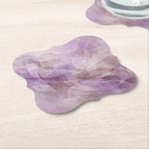 Lavendel Droomachtige Werveling Lila Mauve Lavende Kartonnen Onderzetters