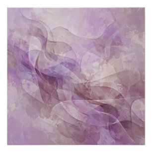 Lavendel Droomachtige Werveling Lila Mauve Lavende Perfect Poster