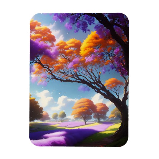 Lavendel droomt onder de hemel van Jacaranda, Magneet (Verticaal)