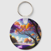 Lavendel droomt onder de hemel van Jacaranda, Sleutelhanger (Voorkant)
