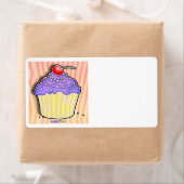 Lavendel druif Frosted CUPCAKE AVERY LABEL (Insitu)